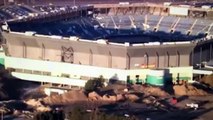 EXTREME Fail of planned IMPLOSION of Pontiac Silverdome Demolition where the Detroit Lions played