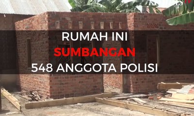 548 Polisi Patungan Bangun Rumah Warga Miskin