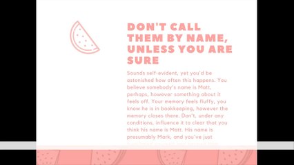 What to Do If You Forget a Name