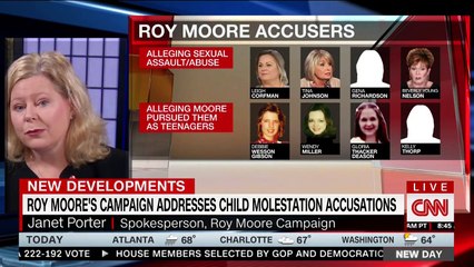 Roy Moore spokesperson refuses to answer whether or not she believes the accusers
