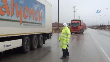 Çorum'da Araçlara Kış Lastiği Denetimi