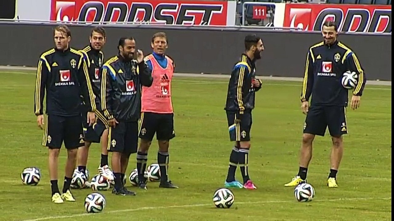 Zlatan Ibrahimovic easily wins crossbar challenge