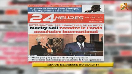 REVUE DE PRESSE DU 05 DÉCEMBRE 2017