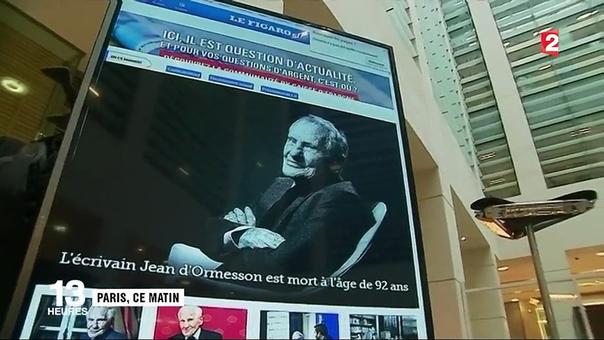 Jean d'Ormesson : Le Figaro perd une grande plume - Vidéo Dailymotion