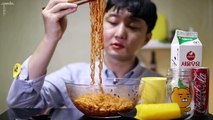 한정판 핵불닭볶음면 먹방 지옥의 맛! 리얼사운드 옥탑방미식가 #66화 Hot Spicy Noodle Mukbang^ㅡ^!