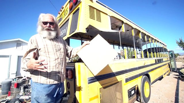 Skoolie Roof Extensions In ~ Custom Sheet Metal ~ Rear Frame Welded