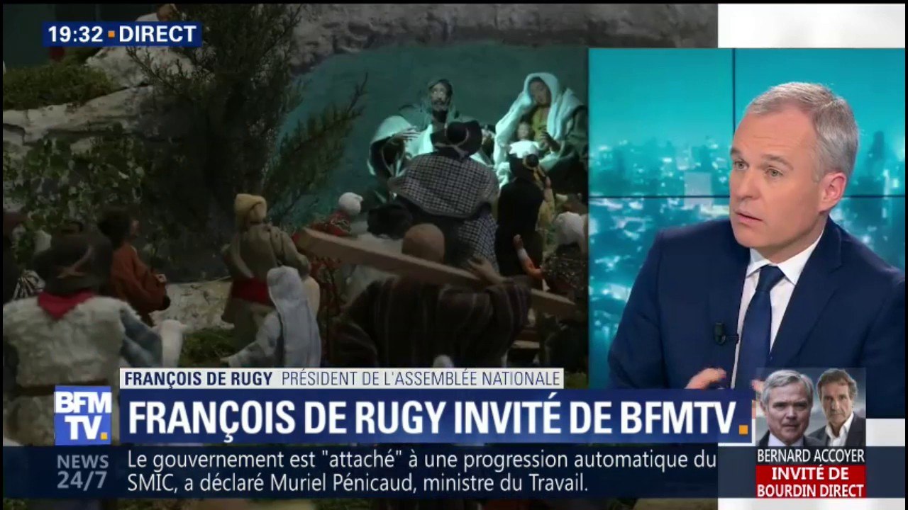 Crèche en mairie: "Laurent Wauquiez cherche à provoquer pour pouvoir faire sa publicité", pense François de Rugy