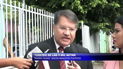 Conteo de las 5 mil actas traerá calma según analistas