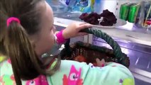 Alien Crushes Bad Baby Picnic Food with Lawn Mower Freak Family Annabelle Victoria Toy Freaks