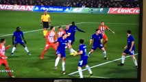 Goal Saul Niguez Atletico Madrid vs Chelsea 1-0