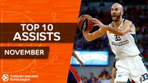 Turkish Airlines EuroLeague, Top 10 Assists, November