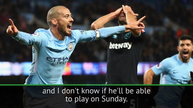 Guardiola 'doesn't know' if Silva will be fit for Manchester derby