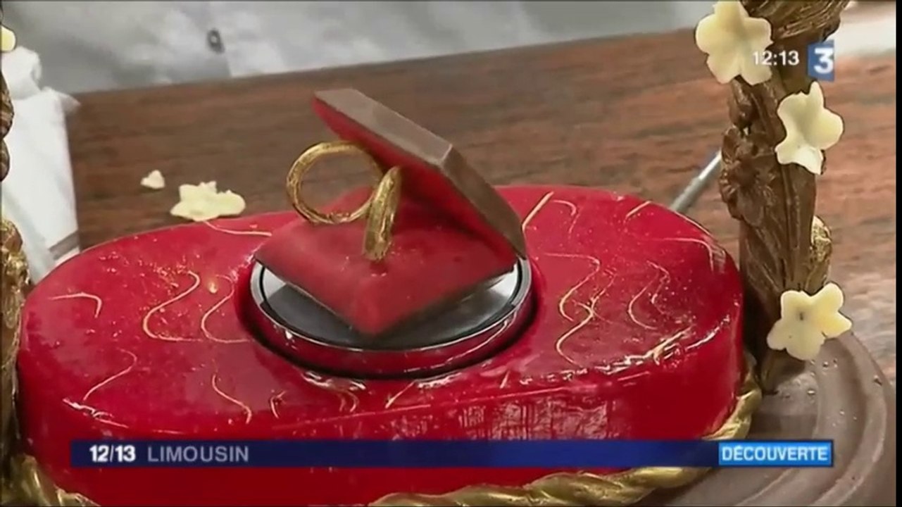 Portrait France 3 Limousin de Rachid Makcharrade pâtissier-chocolatier à la Pâtisserie Chocolaterie Borzeix-Besse