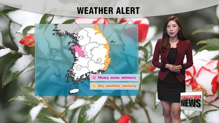 Icy snowy roads for central regions