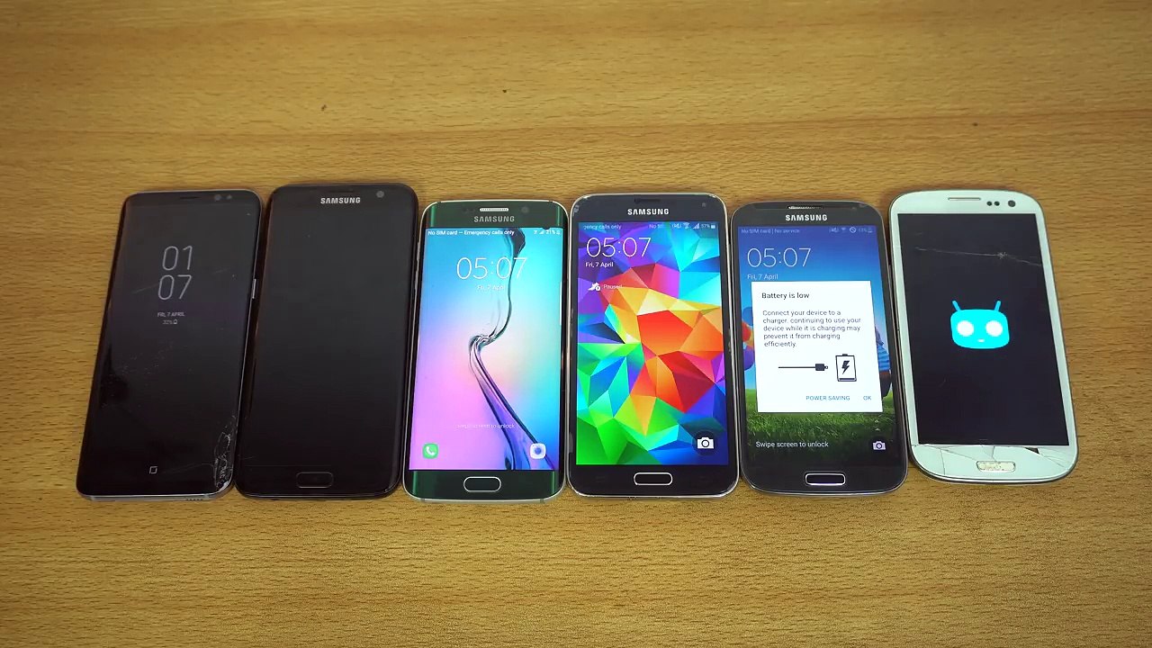 Samsung Galaxy S8 vs S7 vs S6 vs S5 vs S4 vs S3 - Speed Test!  (4K)-U5ql06dINos - video Dailymotion
