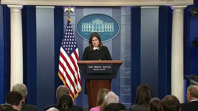 The White House Press Secretary Sarah Sanders holds a briefing.