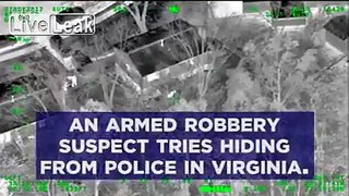 Police helicopter catches armed robbery suspect at night