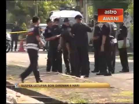 Suspek letupan bom direman 4 hari