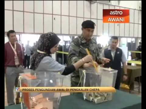 Proses pengundian awal di Pangkalan Chepa