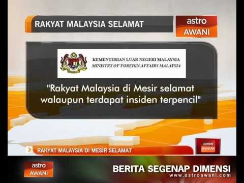 Rakyat Malaysia di Mesir selamat