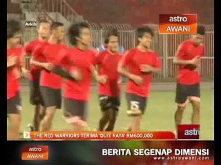 The Red Warriors terima 'duit raya' RM600,000