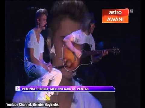 Konsert Justin Bieber: Peminat cedera, meluru naik ke pentas