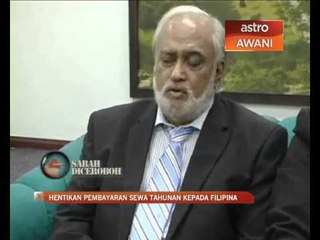 Henti pembayaran sewa tahunan pada Filipina