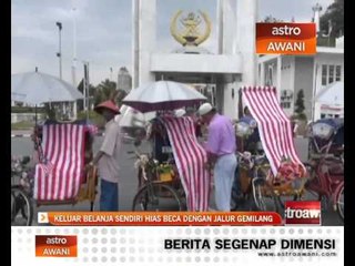 Keluar belanja sendiri hias beca dengan jalur gemilang