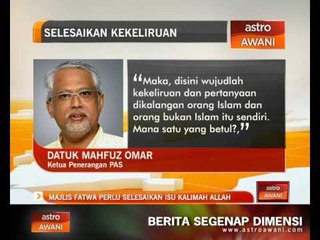 Kerajaan Fatwa perlu selesaikan isu kalimah Allah