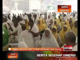 Jemaah Malaysia mabit di Mina sepanjang hari Tasyriq