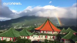 Record-breaking nine hour rainbow spotted in Taiwan
