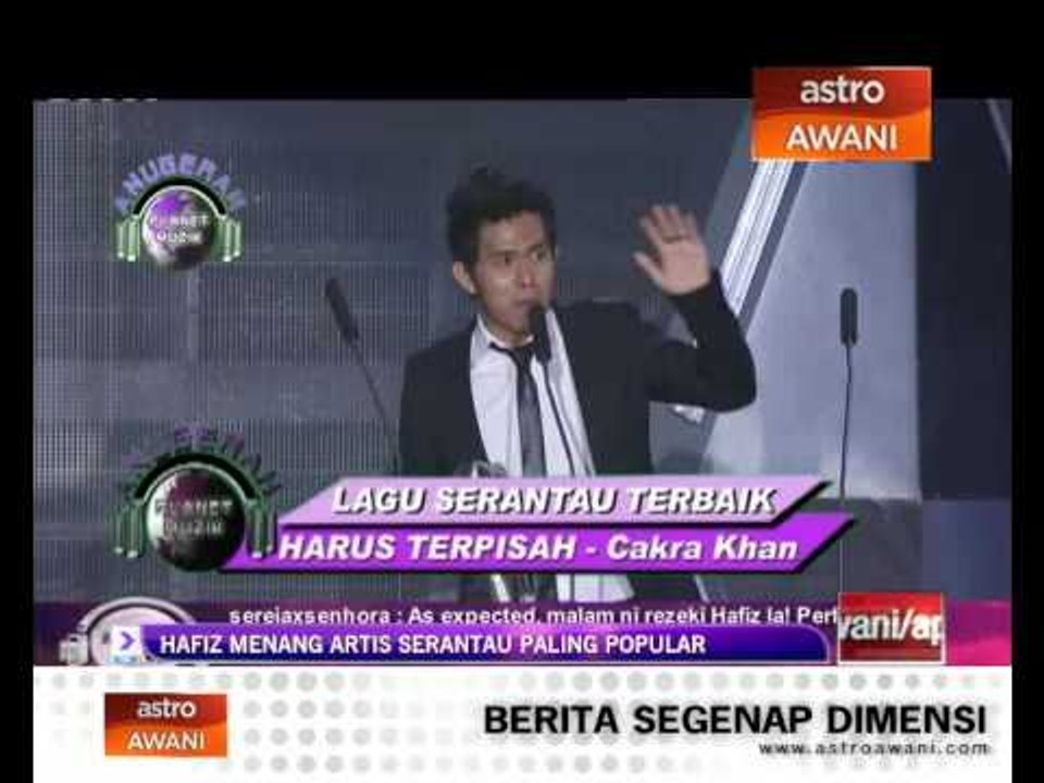 APM 2013: Hafiz menang Artis Serantau Paling Po...