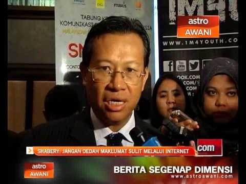 Shabery: Jangan dedah maklumat sulit melalui internet