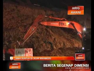 Tanah runtuh di Lebuhraya Mahameru