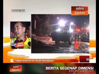 Rakaman awal tanah runtuh di Lebuhraya Mahameru