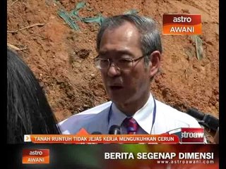 Tanah runtuh tidak jejas kerja mengukuhkan cerun
