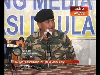 Kereta perisai berantai tiba di Lahad Datu