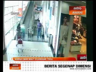 Warga emas maut dilanggar troli