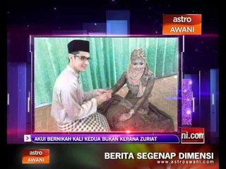 Ashraf Muslim akui bernikah kali kedua bukan kerana zuriat