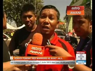 Konvoi penyokong TRW ke Bukit Jalil
