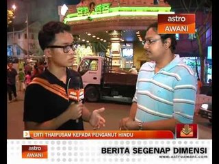 Erti Thaipusam kepada penganut Hindu