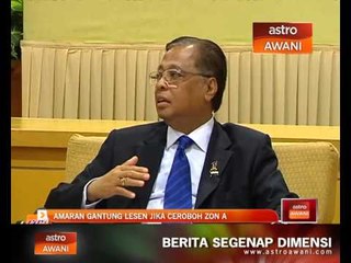 Amaran gantung lesen jika ceroboh Zon A