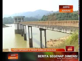 Paras air empangan Durian Tunggal menurun