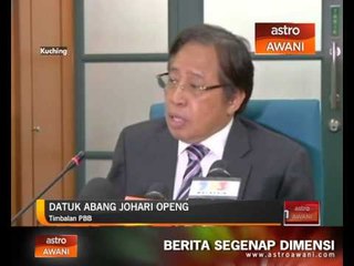 Abang Johari sokong pelantikan Adenan