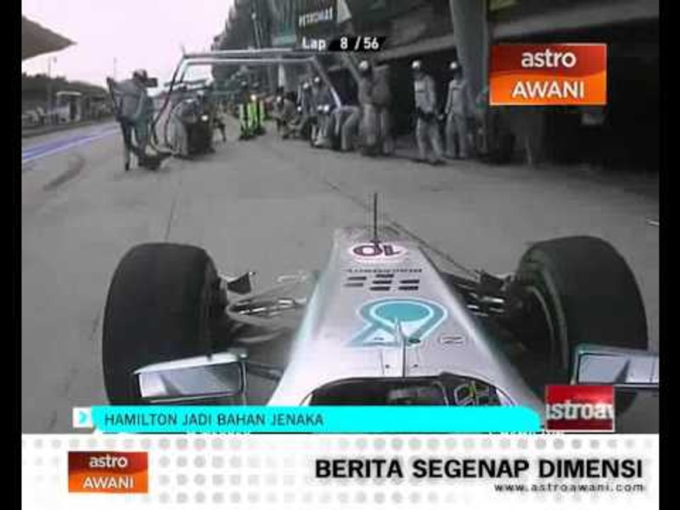 Lewis Hamilton tersilap masuk hentian pit