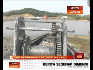 Video herunterladen: Paras air empangan Durian Tunggal, Melaka terus susut