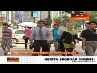 Pendapatan purata isi rumah meningkat 7.2 peratus