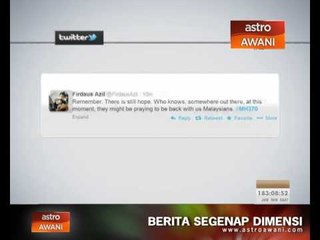 Mencari MH370: Antara Tweet di media sosial