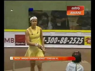 Nicol David jangka saingan sengit di Terbuka KL