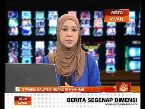 3 warga Malaysia hilang di Myanmar